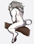  2019 anthro butt digital_drawing_(artwork) digital_media_(artwork) domestic_cat felid feline felis fur hair hi_res kemono league_of_legends lion male male/male mammal nude pantherine pawpads paws rengar_(lol) riot_games simple_background solo video_games willson willsonpoke 