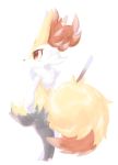 anthro blush braixen dipstick_tail fluffy fluffy_tail from_behind_(disambiguation) inner_ear_fluff multicolored_tail nintendo nyaswitchnya pawpads pok&eacute;mon pok&eacute;mon_(species) solo stick video_games 