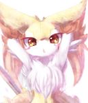  anthro blush braixen female inner_ear_fluff looking_at_viewer navel nintendo nyaswitchnya pok&eacute;mon pok&eacute;mon_(species) solo stick video_games 