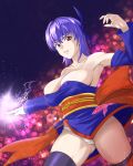  1girl ayane_(doa) breasts dashigara_100 dead_or_alive large_breasts panties purple_hair solo underwear 