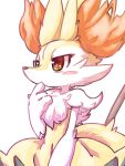  anthro braixen chest_tuft dipstick_tail female finger_on_mouth hi_res inner_ear_fluff multicolored_tail navel nintendo nyaswitchnya pok&eacute;mon pok&eacute;mon_(species) solo stick tuft video_games 