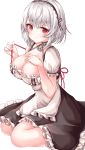  artist_revision azur_lane breast_hold cleavage lotpi maid sirius_(azur_lane) 