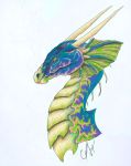  ambiguous_gender anthozoan cnidarian colored colored_pencil_(artwork) coral dragon marine solo traditional_media_(artwork) 