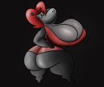  big_breasts big_butt breasts butt common_hippopotamus female hair hi_res hippopotamid illis mammal overweight red_hair 