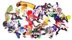  inkling_(splatoon) nintendo octoling pointy_ears splatoon weapon 