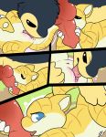  &lt;3 animal_genitalia anus blue_eyes comic cunnilingus female feral kaiizree knot larger_male licking male male/female nintendo oral penis pok&eacute;mon pok&eacute;mon_(species) pussy sandshrew sex size_difference smaller_female text tongue tongue_out typhlosion vaginal video_games 