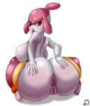  absurd_res anus back_boob big_breasts big_butt big_lips black_eyes breasts butt erozer hi_res huge_butt lips looking_back medicham nintendo pink_lips pok&eacute;mon pok&eacute;mon_(species) pussy thick_thighs video_games 