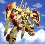  blue_sky flying highres mark_raison mecha moyashi_(karamisouma) robot sky soukyuu_no_fafner 