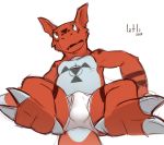  bulge clothing digimon digimon_(species) guilmon iztli male scalie solo underwear 