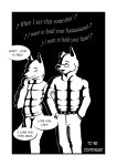  absurd_res canid canine canis clothed clothing comic dialogue domestic_dog fox hi_res jacket mammal monochrome singing twolfe 