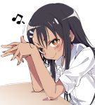  1girl black_hair dark_skin fang ijiranaide_nagatoro-san ixy long_hair nagatoro nail_polish solo 