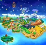  castle desert forest highres island mansion map muzyoshi nature ocean paper_mario railroad_tracks snow town tree 