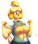  2019 alpha_channel animal_crossing anthro big_breasts breasts canid canine canis domestic_dog female hi_res isabelle_(animal_crossing) mammal nintendo shih_tzu simple_background swiftnicity transparent_background video_games 