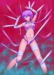  ayanami_rei bandages bdsm bondage bound breasts crotch_rope highres kobayashi_yuuji lingerie medium_breasts neon_genesis_evangelion nipples pale_skin panties red_eyes short_hair solo underwear 