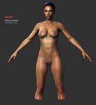  1girl 3d breasts capcom censored naked nude pussy resident_evil resident_evil_5 sheva_alomar simple_background solo top 