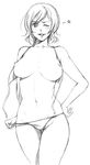  alfred_jones america america_(hetalia) axis_powers_hetalia breasts genderswap monochrome panties rule_63 underwear undressing white_panties 