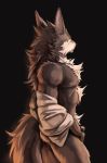  2019 absurd_res anthro biceps canid canine clothed clothing digital_media_(artwork) fur hi_res male mammal muscular muscular_male pecs tupidwithouts 