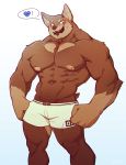  2019 abs absurd_res anthro biceps canid canine canis clothing domestic_dog dona908 fur hi_res male mammal muscular muscular_male nipples pecs standing underwear 