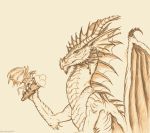  ballistic_(artist) dessert dragon feral food ice_cream size_difference sketch 