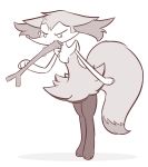  absurd_res anthro bite braixen chest_tuft digitigrade dipstick_tail fluffy fluffy_tail happy hi_res inner_ear_fluff multicolored_tail nintendo pok&eacute;mon pok&eacute;mon_(species) stick theartmanor tuft video_games 