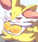  &lt;3 anthro big_breasts blush braixen breasts chest_tuft dipstick_tail female fluffy fluffy_tail inner_ear_fluff looking_at_viewer multicolored_tail nintendo pok&eacute;mon pok&eacute;mon_(species) seductive solo stick suggestive tapiokaauwaaaaa tongue tongue_out tuft video_games 