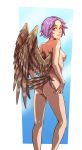  absurd_res altavy_(altavy) animal_humanoid avian avian_humanoid bird breasts bunny_and_fox_world butt d-rex dure falcon falcon_humanoid feathers female hair hi_res humanoid nipples nude purple_hair solo wings yellow_eyes 