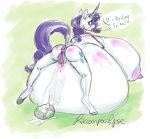  anthro belly big_belly big_breasts breasts buttplug clitoris egg english_text equid female friendship_is_magic hi_res horn huge_breasts hyper hyper_breasts hyper_pregnancy mammal my_little_pony open_mouth oviposition pregnant pussy raccoonpocalypse rarity_(mlp) sex_toy solo text unicorn 