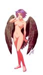  altavy_(altavy) animal_humanoid avian avian_humanoid barefoot bird breasts bunny_and_fox_world eerichan falcon falcon_humanoid feathers female hair humanoid nipples nude purple_hair pussy wings yellow_eyes 