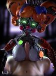  2019 breasts female five_nights_at_freddy&#039;s freddy_fazbear&#039;s_pizzeria_simulator green_eyes hair hi_res male male/female nipples penis scrap_baby_(fnaf) sex titfuck video_games 