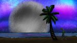  dragon dragonwithgames game_(disambiguation) night palm_tree sky star starry tree with 