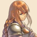  1girl agrias_oaks armor blonde_hair blue_eyes braid breastplate closed_mouth commentary_request final_fantasy final_fantasy_tactics gloves long_hair momigara_(mmgrkmnk) single_braid solo 