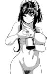  breasts chicken_(artist) maid_cap milk navel nipples nude smile 