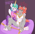  &lt;3 2019 5_fingers 5_toes bdsm blush bondage bound brush caroo dialogue english_text equid equine fan_character feet female female/female fingering fingers foot_fetish friendship_is_magic horn horse humanoid_feet humanoid_hands mammal my_little_pony pebbles_(oc) pony princess_celestia_(mlp) pussy ring rubber shackles sweat tears teasing text toe_ring toes winged_unicorn wings 