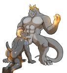  2019 abs all_fours anthro anthro_on_anthro canid canine clothing domination duo humanoid_penis hyenaface male male/male male_domination mammal muscular muscular_male navel nude pecs penis rubber rubber_suit scalie simple_background slave story story_in_description submissive_male white_background 