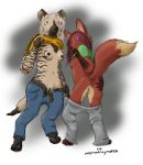  anus breasts butt canid canine digital_media_(artwork) female fennec flashing fox hyaenid inviting mammal pussy shiverfox striped_hyena 