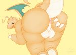  2019 anthro anus balls bent_over big_butt blush butt butt_grab digital_media_(artwork) dragon dragonite hand_on_butt hi_res looking_back male nintendo nude open_mouth perineum pok&eacute;mon pok&eacute;mon_(species) presenting presenting_hindquarters raised_tail rear_view scafen_(artist) scalie simple_background smile solo spreading teeth thick_thighs video_games wide_hips wings 