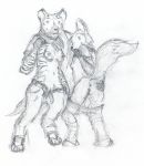  anus breasts butt canid canine female fennec flashing fox hi_res hyaenid inviting mammal pussy shiverfox sketch striped_hyena 