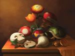  commentary english_commentary fire_flower mario_(series) nintendo photia piranha_plant still_life super_mario_bros. 