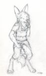  canid canine clothing female fennec flashing fox hi_res mammal panties playful pussy shiverfox sketch underwear 