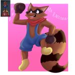  absurd_res anthro capcom clothed clothing colored_sketch damian5320 hi_res male mammal mr._raccoon procyonid raccoon resident_evil simple_background solo video_games 