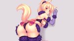  animal_ears ass blonde_hair blush cosplay elbow_gloves fast-runner-2024 fate/grand_order fate_(series) gloves original sideboob signed tail tiffy 