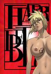  arrancar bleach blonde_hair breasts colorized comic dark_skin espada green_eyes kubo_taito large_breasts nipples nude nude_filter solo spoilers third-party_edit tier_harribel 