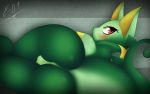 anthro anus areola big_butt blush breasts butt digital_media_(artwork) e-01 female green_body green_scales green_skin hi_res looking_at_viewer nintendo nipples nude pok&eacute;mon pok&eacute;mon_(species) pok&eacute;morph pussy red_eyes reptile scales scalie serpentine serperior simple_background smile solo video_games yellow_nipples yellow_pussy 