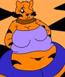  averlicious_(artist) belly big_belly big_butt butt felid female low_res mammal obese overweight pantherine thick_thighs tiger 