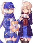  fate/grand_order heroine_x megane saber stockings sweater thighhighs 