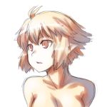  2015 aaaa blonde_hair breasts elf female hair headshot hi_res humanoid not_furry nude open_mouth red_eyes short_hair simple_background solo white_background 
