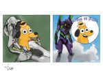  cloud cockpit comic dog eva_01 hat mecha meme neon_genesis_evangelion sky takeuchi_kou wide-eyed 