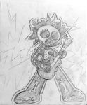  bovid caprine clothed clothing electricity female guitar hi_res lammy_lamb mammal monochrome musical_instrument parappa_the_rapper sheep sketch um_jammer_lammy unknown_artist video_games 