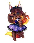  2018 ahoge animal_humanoid anthro bell canid canid_humanoid canine canine_humanoid canis caradhina clothed clothing collar digital_media_(artwork) dress embers female fire fishnet flower fur gothic_lolita hair hi_res humanoid lace legwear lolita_(fashion) long_hair looking_at_viewer mammal open_mouth plant simple_background smile solo stockings todesmarsch veil wolf 