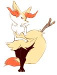  amezawa_koma anthro braixen female kemono looking_at_viewer nintendo pok&eacute;mon pok&eacute;mon_(species) red_eyes simple_background solo standing video_games white_background 